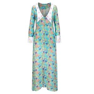 Host & Var Blazing Star Long Floral Dress SZ M NWT